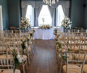 De Beauvoir wedding ceremony set up De Beauvoir wedding ceremony set up