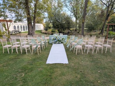 Outdoor ceremony green